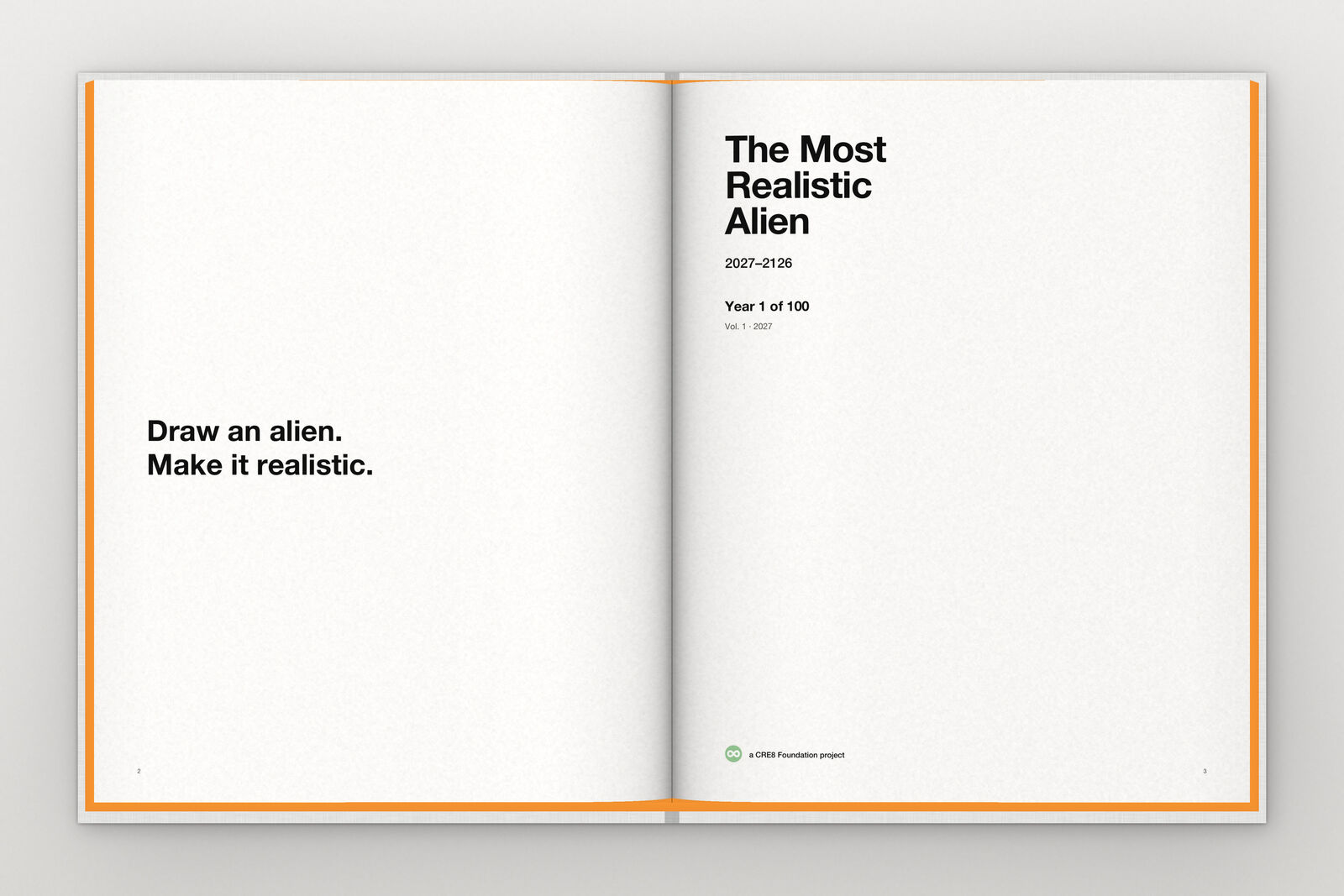 Vol. 1 open at its title spread